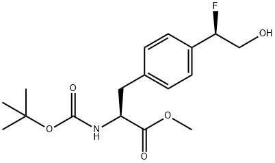 methyl (2S)-2-((tert-butoxycarbonyl)amino)-3-(4-(1-fluoro-2-hydroxyethyl)phenyl)propanoate,2070936-62-6,结构式