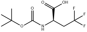 (R)-2-((叔丁氧羰基)氨基)-4,4,4-三氟丁酸 结构式