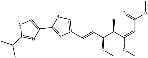 2,6-Heptadienoic acid, 3,5-dimethoxy-4-methyl-7-[2'-(1-methylethyl)[2,4'-bithiazol]-4-yl]-, methyl ester, (2E,4R,5S,6E)-|孢囊噻唑 A