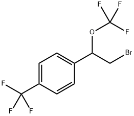 1-(2-bromo-1-(trifluoromethoxy)ethyl)-4-(trifluoromethyl)benzene Struktur