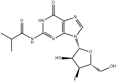 N2-iso-Butyroyl-3'-deoxy-3'-fluoro guanosine 化学構造式