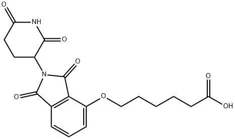 Hexanoic acid, 6-[[2-(2,6-dioxo-3-piperidinyl)-2,3-dihydro-1,3-dioxo-1H-isoindol-4-yl]oxy]-,2087490-48-8,结构式