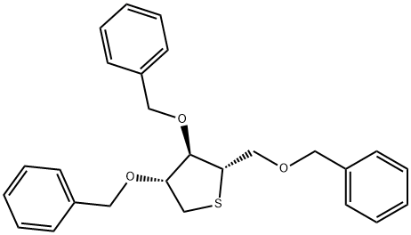 (2S,3R,4R)-3,4-bis(benzyloxy)-2-(benzyloxymethyl)-tetrahydrothiophene,208755-43-5,结构式