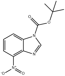 1H-Benzimidazole-1-carboxylic acid, 4-nitro-, 1,1-dimethylethyl ester Structure