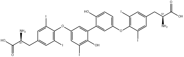 (2S,2''S)-3,3''-(((6,6''-Dihydroxy-5-iodo-[1,1''-biphenyl]-3,3''-diyl)bis(oxy))bis(3,5-diiodo-4,1-phenylene))bis(2-aminopropanoic Acid),2088032-60-2,结构式