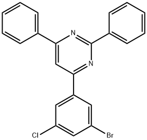 4-(3-bromo-5-chlorophenyl)-2,6-diphenylpyrimidine Structure