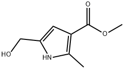 1H-Pyrrole-3-carboxylic acid, 5-(hydroxymethyl)-2-methyl-, methyl ester Struktur