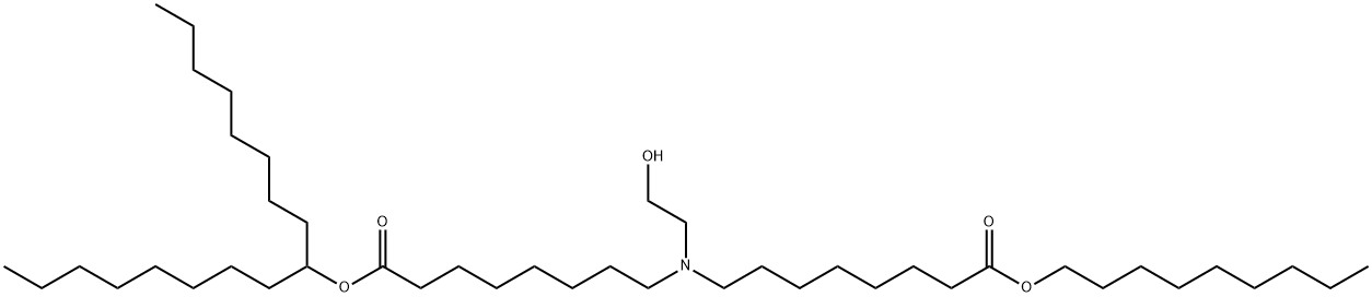 Heptadecan-9-yl 8-((2-hydroxyethyl)(8-nonyloxy)-8-oxooctyl)amino)octanoate Structure