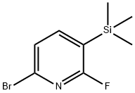 Pyridine, 6-bromo-2-fluoro-3-(trimethylsilyl)- Structure