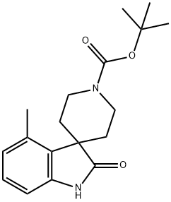Spiro[3H-indole-3,4′-piperidine]-1′-carboxylic acid, 1,2-dihydro-4-methyl-2-oxo-… Structure