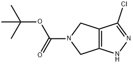 Pyrrolo[3,4-c]pyrazole-5(1H)-carboxylic acid, 3-chloro-4,6-dihydro-, 1,1-dimethylethyl ester Structure