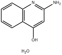 2-Aminoquinolin-4-ol hydrate 化学構造式