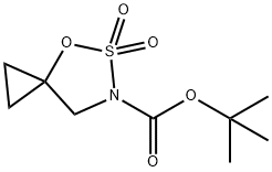 tert-butyl 5,5-dioxo-4-oxa-5λ-thia-6-azaspiro[2.4]heptane-6-carboxylate 化学構造式