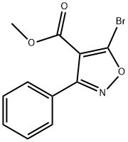 4-Isoxazolecarboxylic acid, 5-bromo-3-phenyl-, methyl ester Struktur