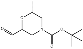 4-Boc-2-formyl-6-methylmorpholine Structure