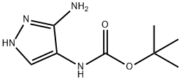 tert-butyl (3-amino-1H-pyrazol-4-yl)carbamate Struktur