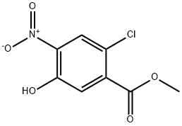methyl 2-chloro-5-hydroxy-4-nitrobenzoate 化学構造式