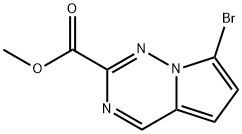 Pyrrolo[2,1-f][1,2,4]triazine-2-carboxylic acid, 7-bromo-, methyl ester 结构式