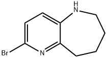 2-溴-6,7,8,9-四氢-5H-吡啶并[3,2-B]氮杂卓, 2090983-27-8, 结构式