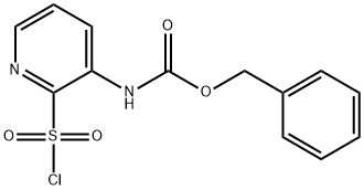 Carbamic acid, N-[2-(chlorosulfonyl)-3-pyridinyl]-, phenylmethyl ester Structure