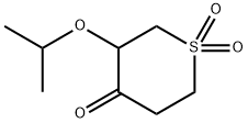 4H-Thiopyran-4-one, tetrahydro-3-(1-methylethoxy)-, 1,1-dioxide Struktur