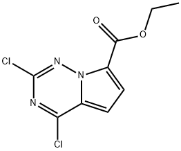 2,4-二氯吡咯并[2,1-F][1,2,4]三嗪-7-甲酸乙酯, 2091158-04-0, 结构式