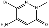 5-Amino-6-bromo-2-methyl-2H-pyridazin-3-one 化学構造式