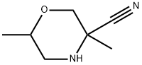 3-Morpholinecarbonitrile, 3,6-dimethyl- 化学構造式