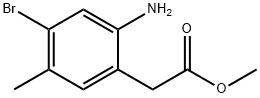 Benzeneacetic acid, 2-amino-4-bromo-5-methyl-, methyl ester Struktur