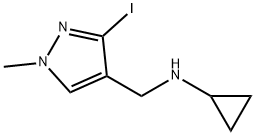 1H-Pyrazole-4-methanamine, N-cyclopropyl-3-iodo-1-methyl- Struktur