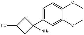 Cyclobutanol, 3-amino-3-(3,4-dimethoxyphenyl)- 化学構造式