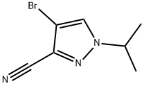 4-bromo-1-isopropyl-1H-pyrazole-3-carbonitrile Structure
