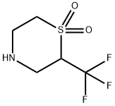 2-(三氟甲基)硫代吗啉1,1-二氧化物 结构式