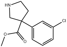 3-Pyrrolidinecarboxylic acid, 3-(3-chlorophenyl)-, methyl ester Structure