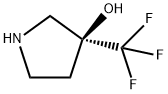 3-Pyrrolidinol, 3-(trifluoromethyl)-, (3S)- Structure