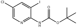 Carbamic acid, N-(5-chloro-3-iodo-2-pyridinyl)-, 1,1-dimethylethyl ester Struktur