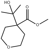 2H-Pyran-4-carboxylic acid, tetrahydro-4-(1-hydroxy-1-methylethyl)-, methyl ester Struktur