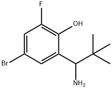 Phenol, 2-(1-amino-2,2-dimethylpropyl)-4-bromo-6-fluoro- Struktur