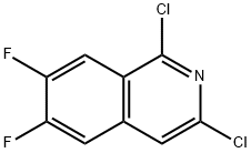 Isoquinoline, 1,3-dichloro-6,7-difluoro- 化学構造式
