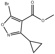 4-Isoxazolecarboxylic acid, 5-bromo-3-cyclopropyl-, methyl ester Struktur