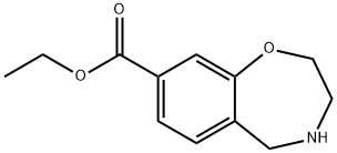 1,4-Benzoxazepine-8-carboxylic acid, 2,3,4,5-tetrahydro-, ethyl ester Struktur