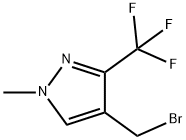 1H-Pyrazole, 4-(bromomethyl)-1-methyl-3-(trifluoromethyl)- Struktur