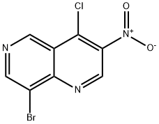 1,6-Naphthyridine, 8-bromo-4-chloro-3-nitro- Struktur