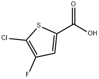 2-Thiophenecarboxylic acid, 5-chloro-4-fluoro- 化学構造式