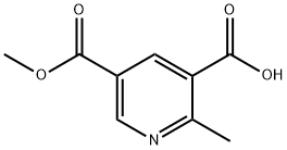 3,5-Pyridinedicarboxylic acid, 2-methyl-, 5-methyl ester Structure