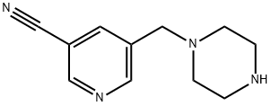 5-[(piperazin-1-yl)methyl]pyridine-3-carbonitrile 结构式