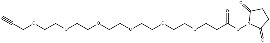 Propargyl-PEG6-NHS ester 化学構造式