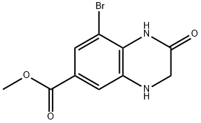 Methyl 8-bromo-2-oxo-1,2,3,4-tetrahydroquinoxaline-6-carboxylate Structure