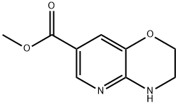 2H-Pyrido[3,2-b]-1,4-oxazine-7-carboxylic acid, 3,4-dihydro-, methyl ester 化学構造式