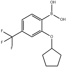 2-Cyclopentyloxy-4-(trifluoromethyl)phenylboronic acid Structure